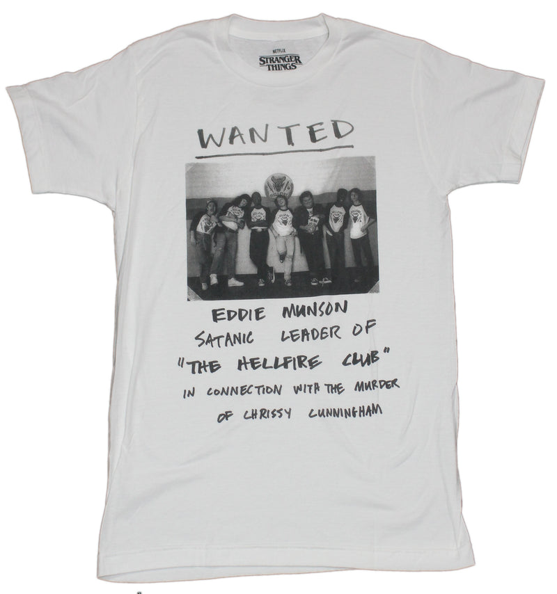 Stranger Things MEns T-Shirt - Wanted Eddie Munson Photo Group