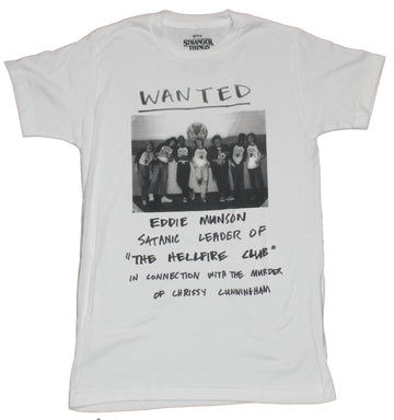 Stranger Things MEns T-Shirt - Wanted Eddie Munson Photo Group