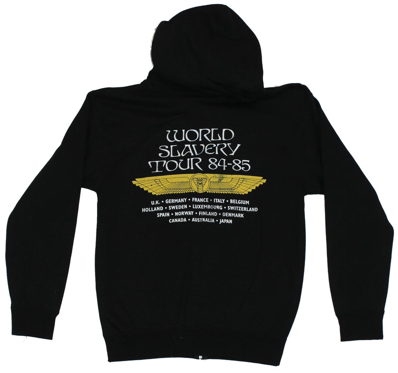 Iron Maiden Mens Zip Up Hoodie Sweatshirt - Power Slave Egypt & World Slavery