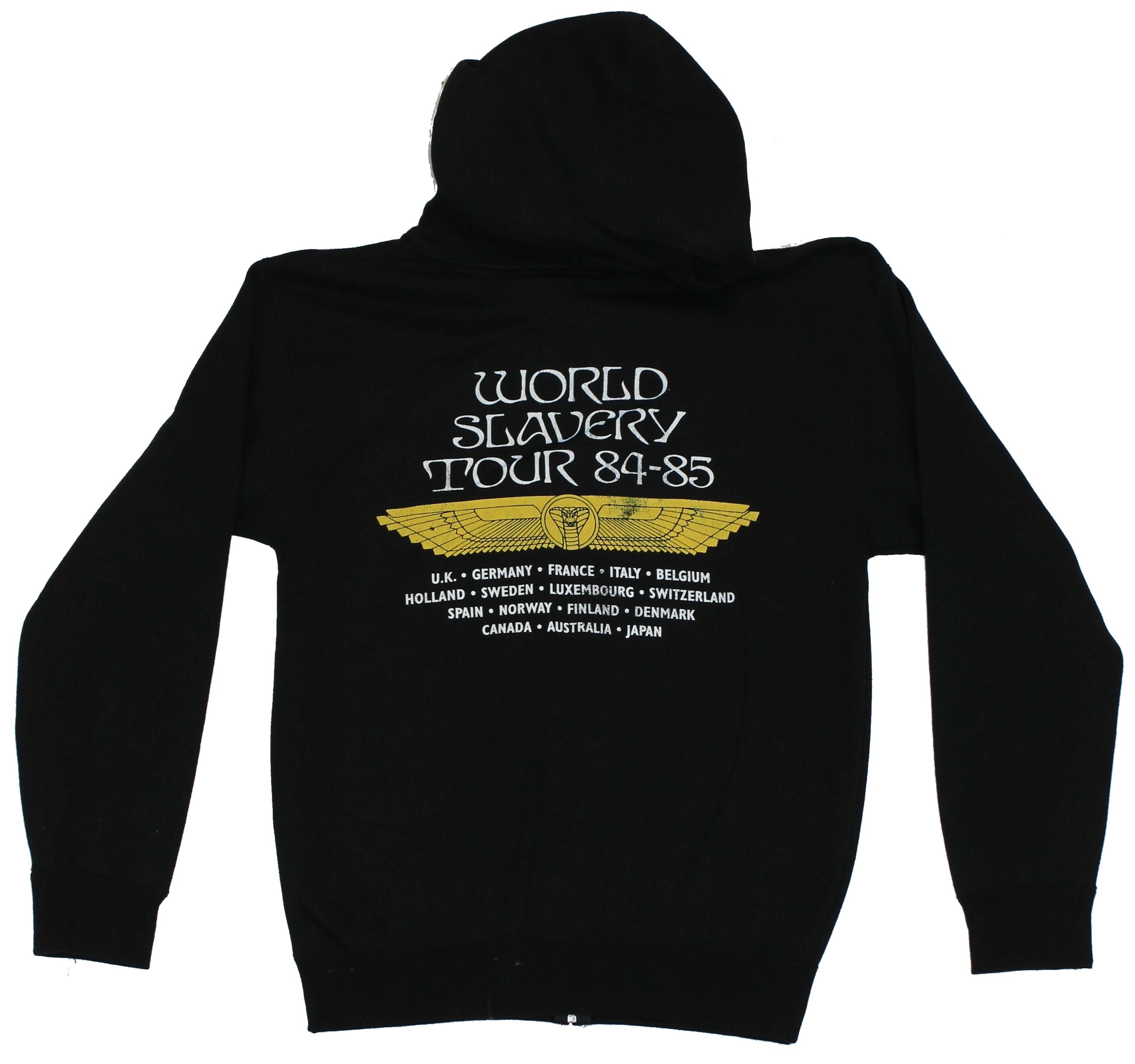 Iron Maiden Mens Zip Up Hoodie Sweatshirt - Power Slave Egypt & World Slavery