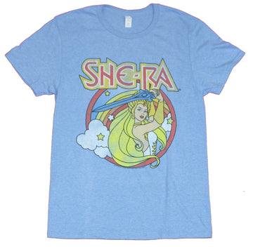 She-Ra Mens T-Shirt - Distressed Sword Swinging Circle Logo Image