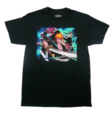 Bleach Mens T-Shirt - Trio with Swords Blue Rays Shonen Jump