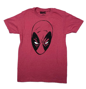 Deadpool (Marvel Comics) Mens T-Shirt  - Simple Deadpool Face Image