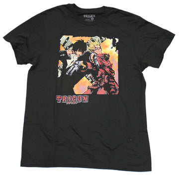 Trigun Mens T-Shirt - Stylized Duo Attack