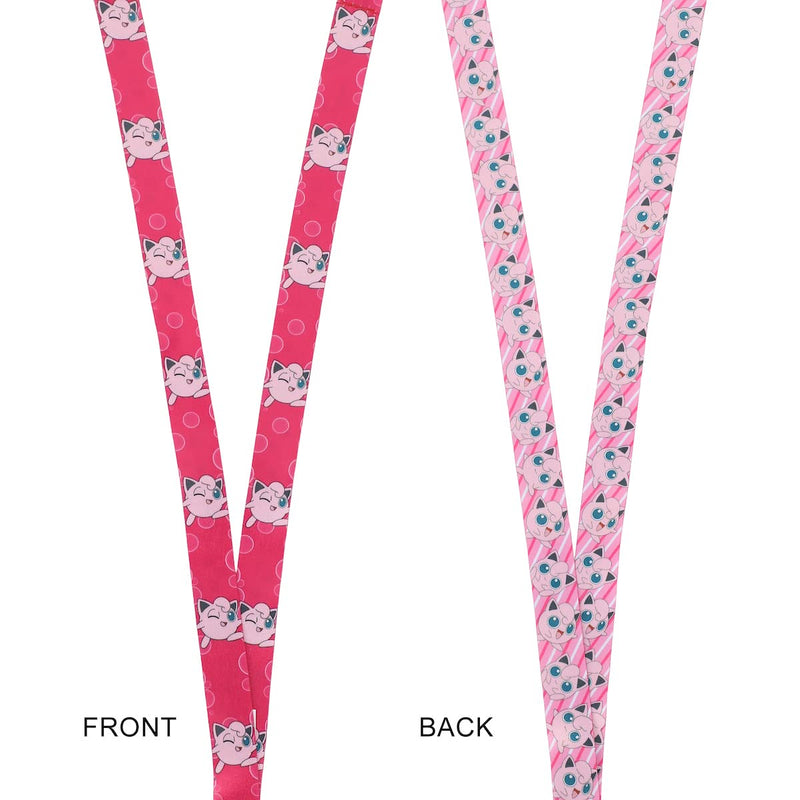 Pokemon Jigglypuff Neck Breakaway and Metal Charm Lanyard