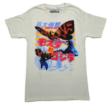 Godzilla Mens T-Shirt - Mothra & Red Kanji Born of Light