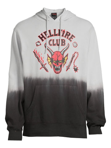 Stranger Things Men's Adult Hellfire Club Pullover Marbled Hoodie