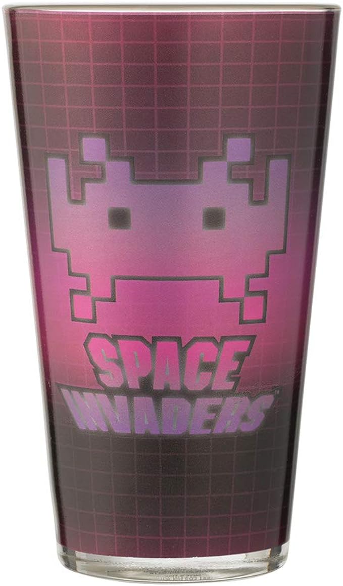 Space Invaders 2 pc. 16 oz. Laser Decal Glass Set