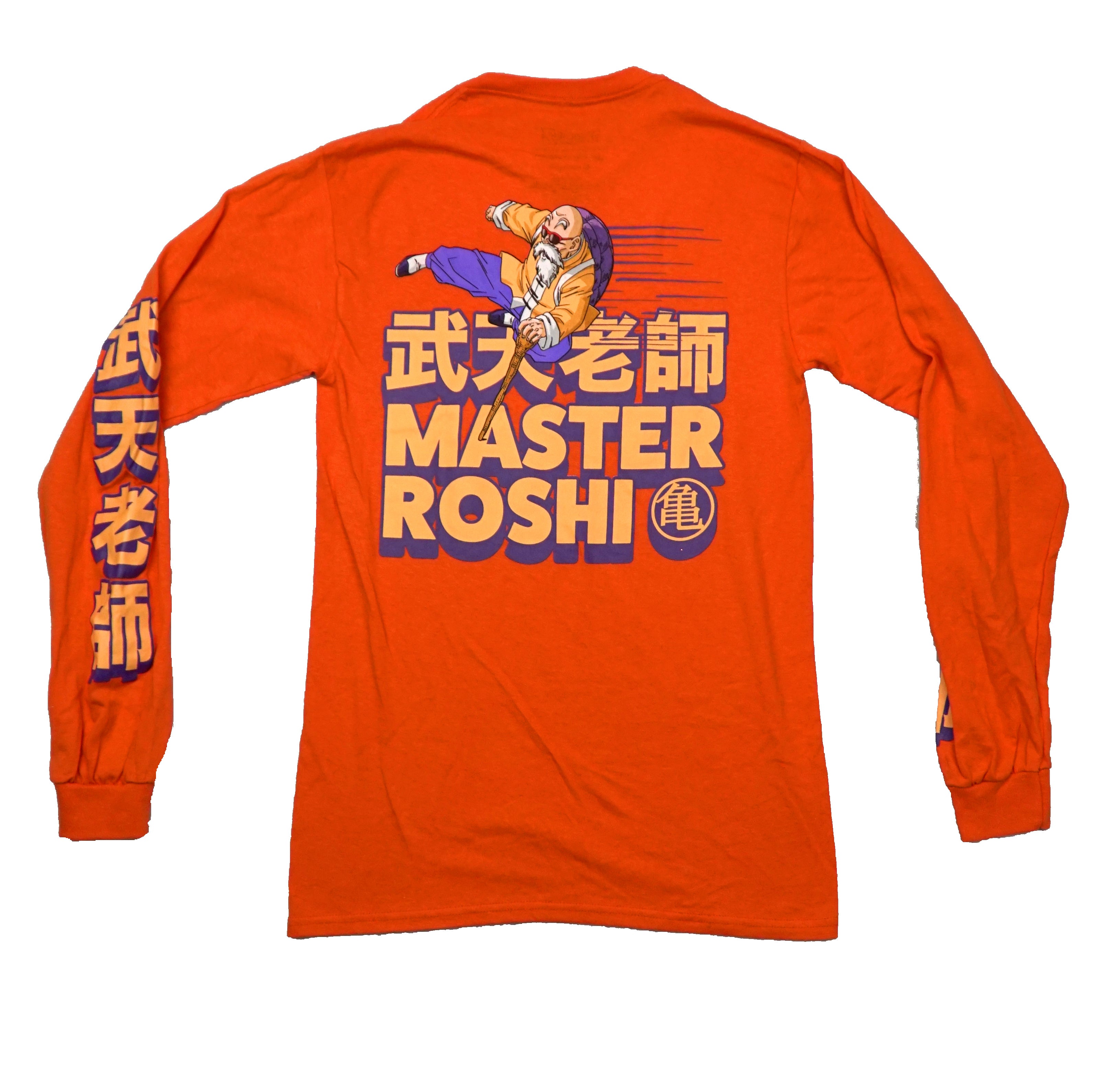 Dragon Ball Z Mens Long Sleeve T-Shirt - Master Roshi Kanji Logo Roshi