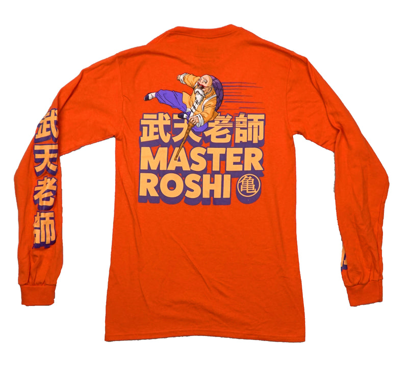 Dragon Ball Z Mens Long Sleeve T-Shirt - Master Roshi Kanji Logo Roshi