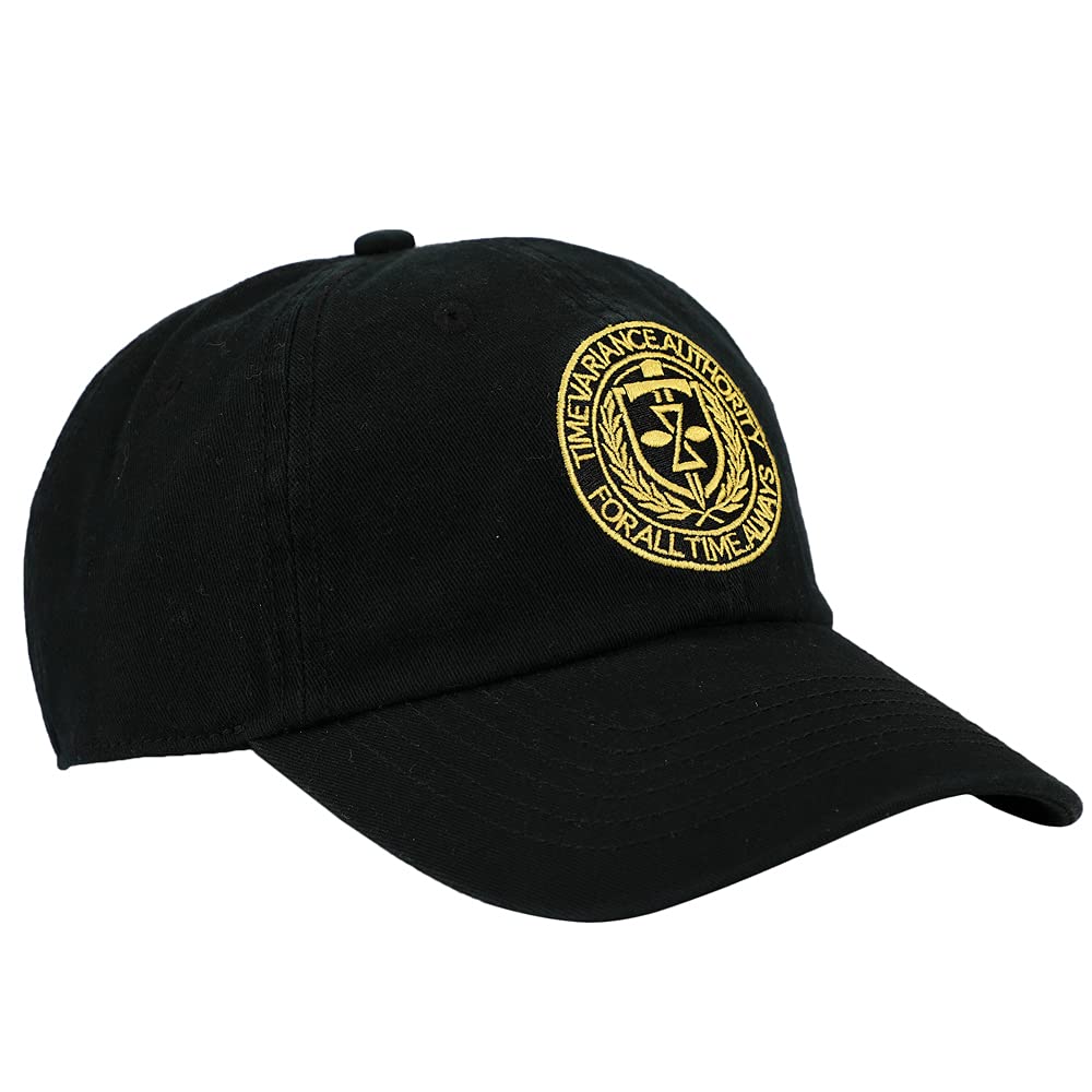 Loki Time Variance Authority Crest Embroidered Black Cotton Twill Hat