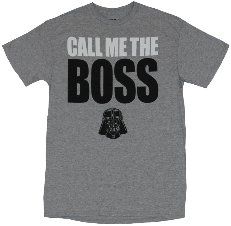 Star Wars Mens T-Shirt - Call Me The Boss Over Vader Head