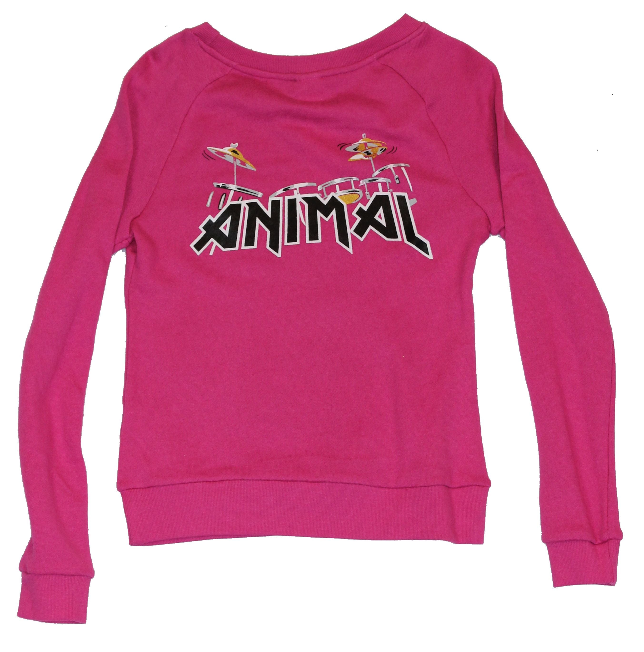 The Muppets Girls Juniors Pull Over Light Sweatshirt -  Giant Animal Face Image
