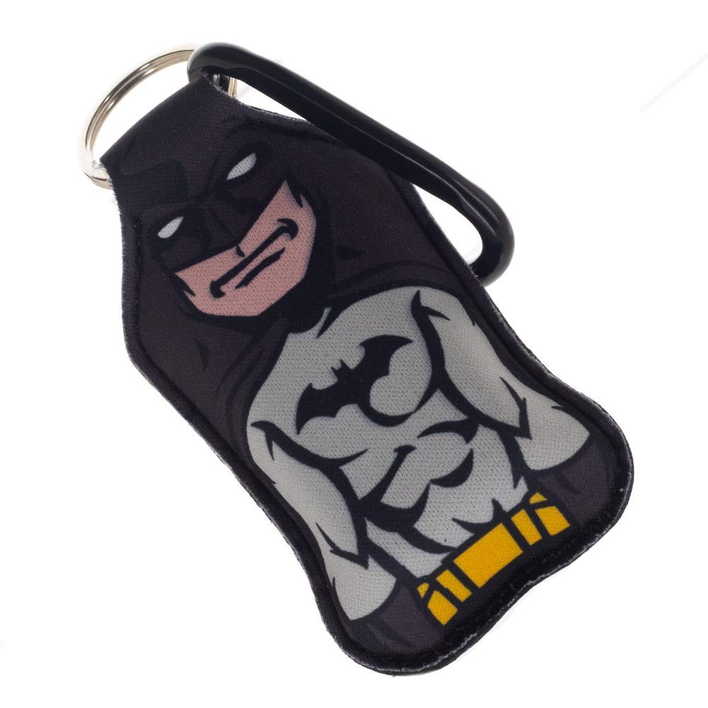 Batman Keychain with Hand Sanitizer Bottle Holder