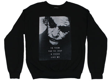 Batman (DC Comics) Mens Crewneck Sweatshirt - A Freak Like Me Dark Joker Image