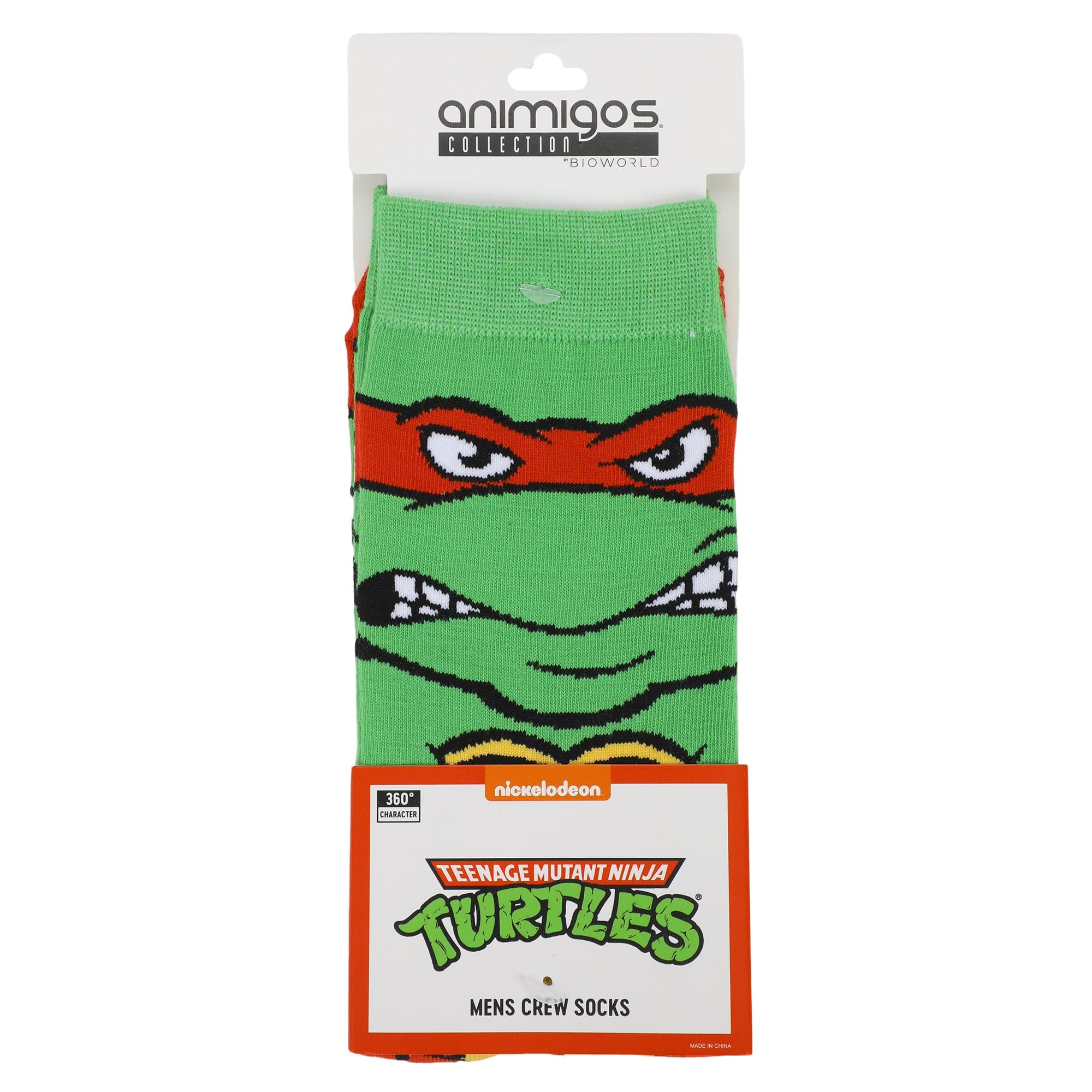 Bioworld Teenage Mutant Ninja Turtles Animigos Men’s Crew Socks