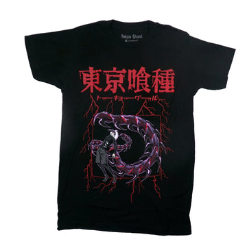 Tokyo Ghoul Mens T-Shirt - Kaneki Kakuja Transformed Centipede Red Kanji