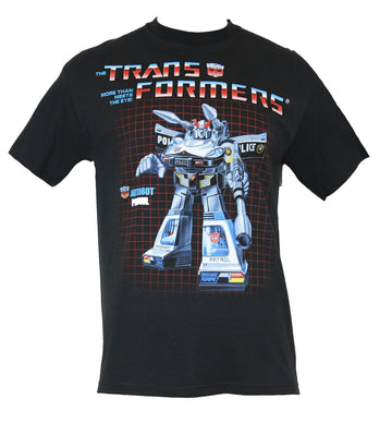 Transformers Mens T-Shirt - Autobot Prowl Action figure Box Art Image