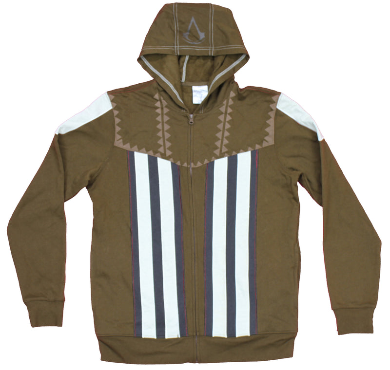 Assassin's Creed Mens Zip Up Hoodie - Aguilar's Costume Style Hoodie