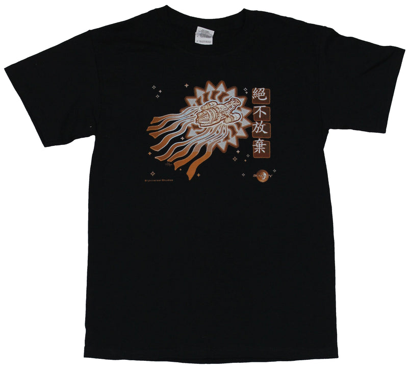 Firefly Serenity Mens T-Shirt - Serenity Ship Stlzed with Chinese Characters