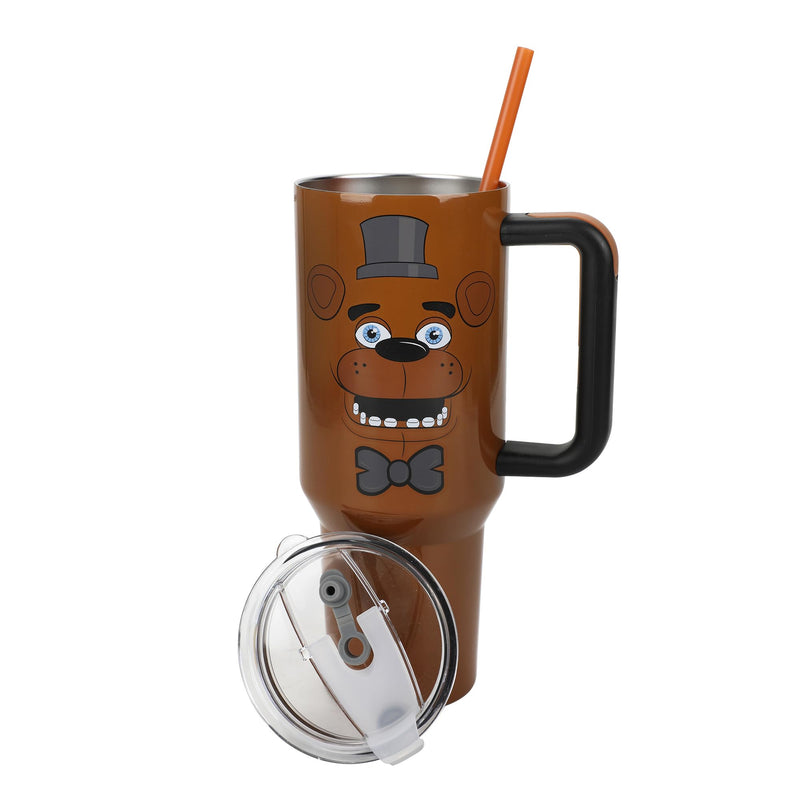 Bioworld Five Nights at Freddy's Tumbler 40-oz Stainless Steel Insulated Travel Mug with Straw