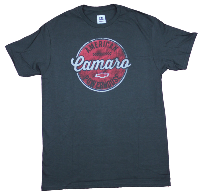 Camaro  Mens T-Shirt  - American Powerhouse Distressed Logo Image