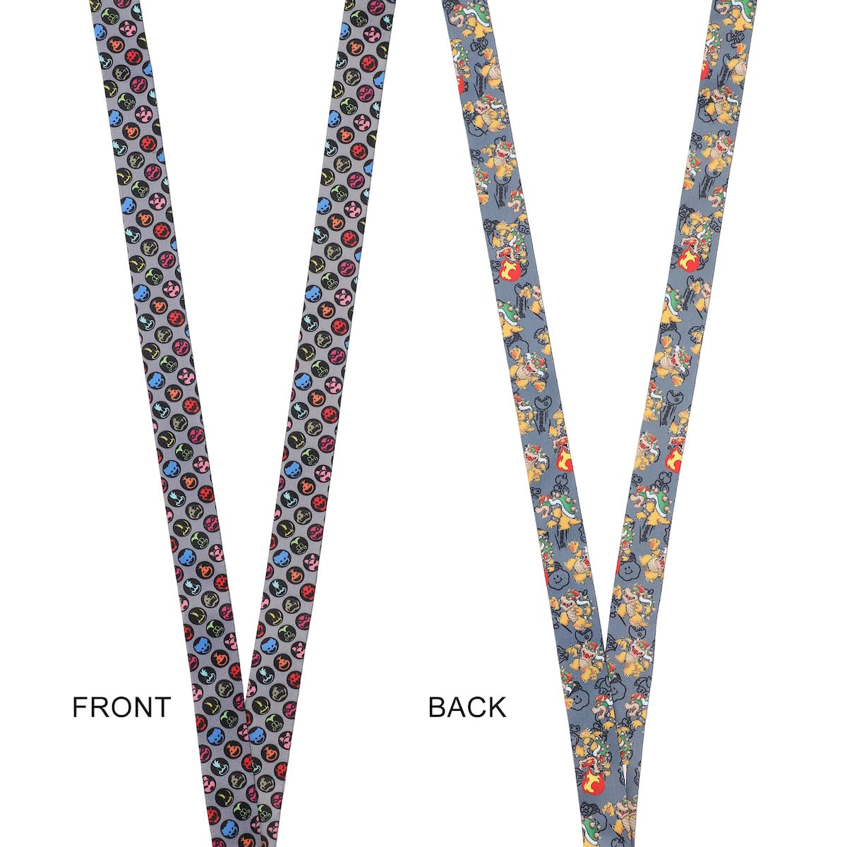 Bioworld Super Mario Brothers Bowser Lanyard With Metal Charm And ID Sleeve