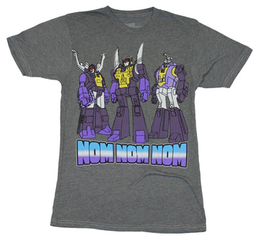 Transformers Mens T-Shirt -  "Nom Nom Nom" Insecticon Distressed Triple Image