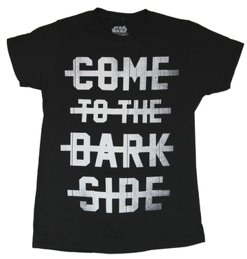 Star Wars Mens T-Shirt - Come to The Dark Side Strikethrough Word Image