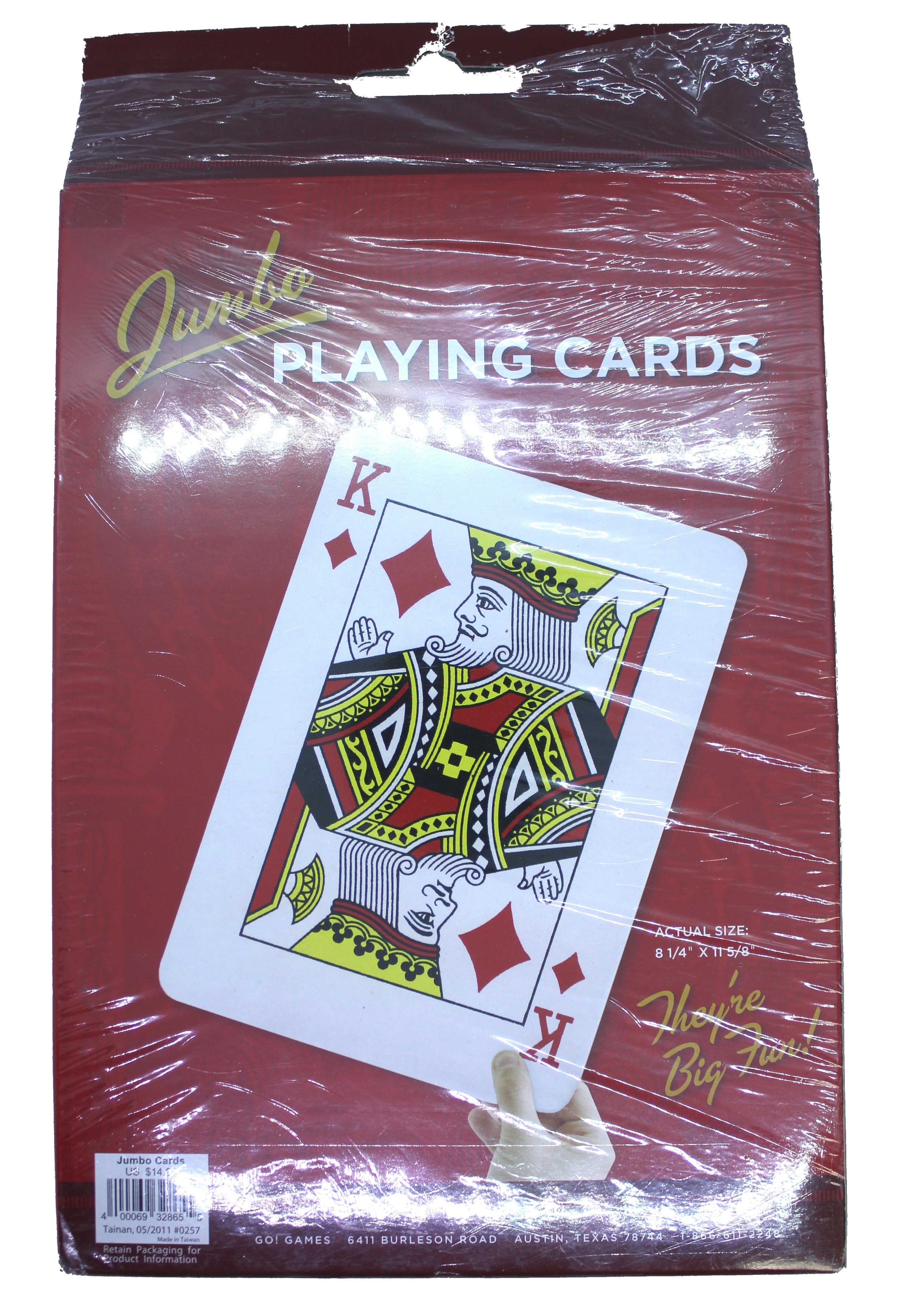 Jumbo Playing Cards (8 1/4" x 11 5/9") Classic Design