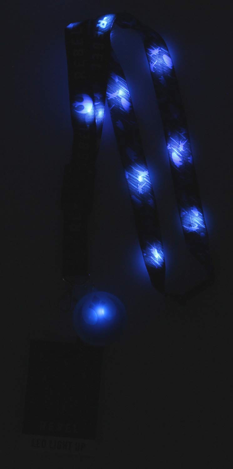 Star Wars Rebel ID Lanyard with Badge Holder, Collectible Sticker, and LED Light-Up Logo Pendant