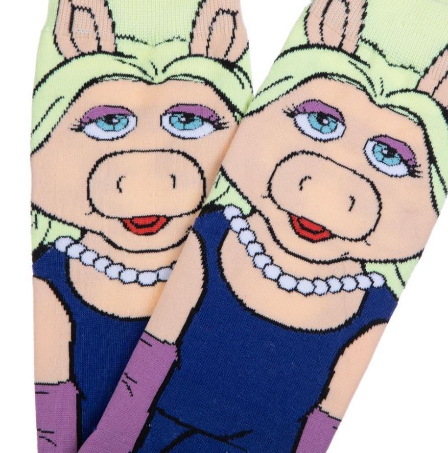 Disney The Muppets Miss Piggy 360-Degree Character Collection Men's Crew Socks