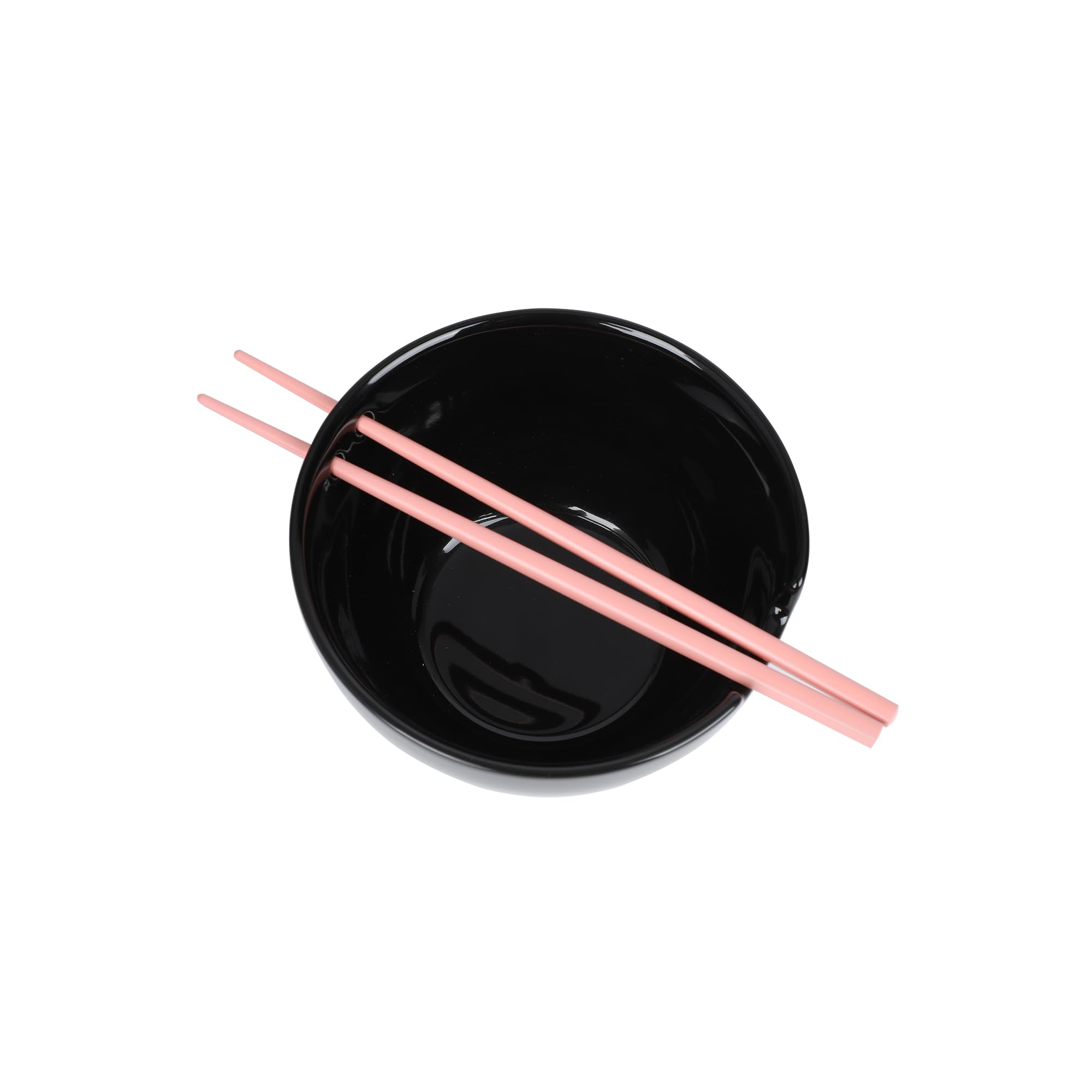 Bioworld Blackpink Crown and Logo Ceramic Ramen Bowl and Plastic Chopsticks Set