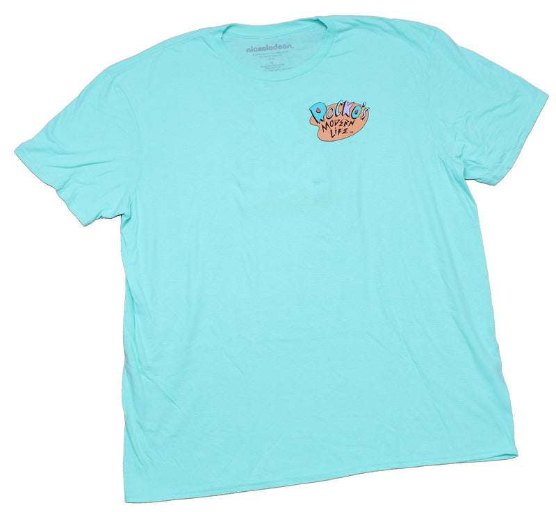 Rocko's Modern Life Mens T-Shirt - Lapel Logo Standing Circle Image