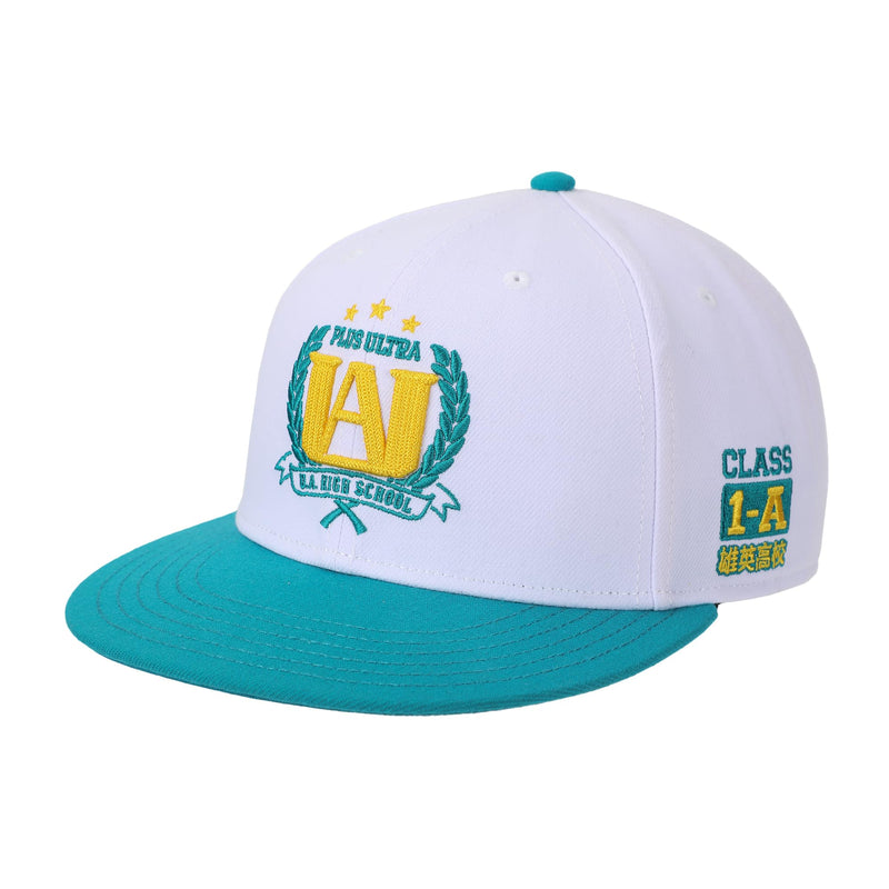 Bioworld My Hero Academia U.A. High School Logo Adult White Snapback Hat