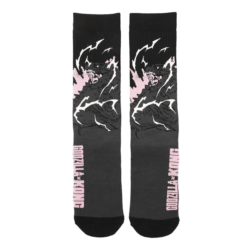 Bioworld Godzilla Vs. Kong The New Empire UV Color Change Godzilla Adult Athletic Crew Socks-OSFA
