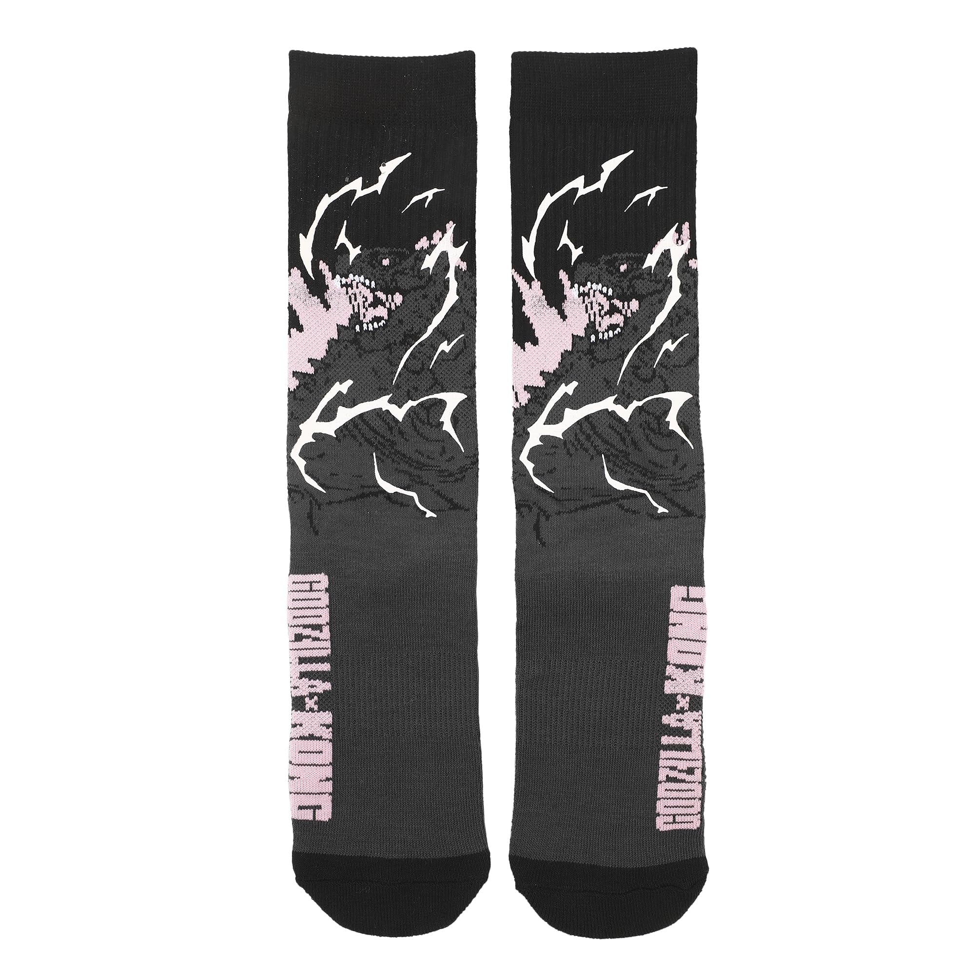 Bioworld Godzilla Vs. Kong The New Empire UV Color Change Godzilla Adult Athletic Crew Socks-OSFA - Inmyparentsbasement.com