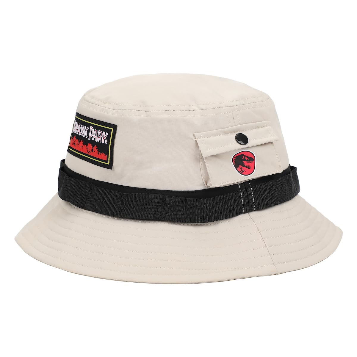 Bioworld Jurassic Park Jungle Foliage White Pocket Bucket Hat