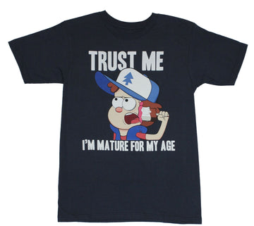 Gravity Falls Mens T-Shirt - Dipper Says Trust Me I'm Mature For My Age Image