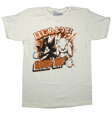 Sonic the Hedgehog Mwns T-Shirt - Shadow & Sonic Above Game On!