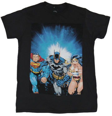 Justice League Girls Juniors T-Shirt - Rush Batman Superman Wonder Woman
