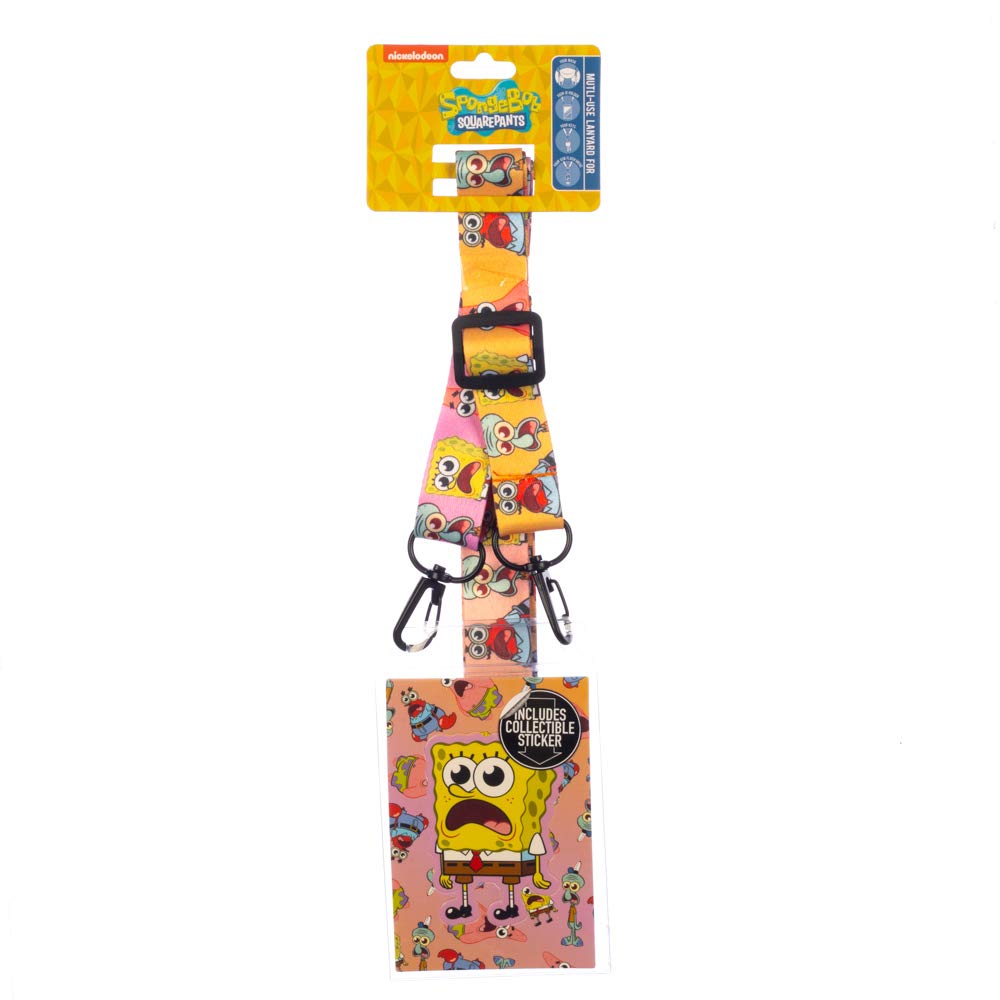 Spongebob Mask Lanyard, Printed Mask Holder