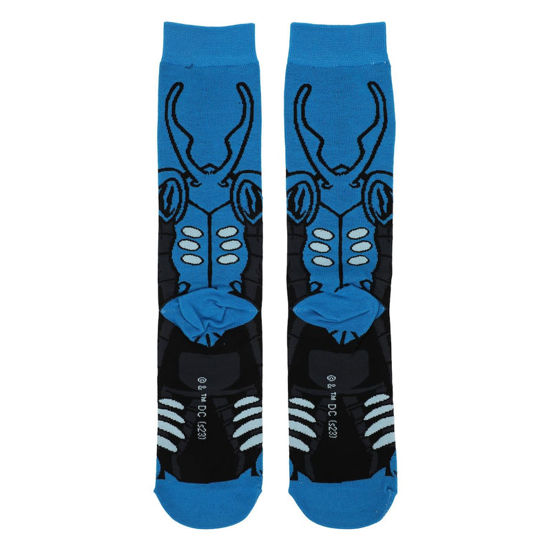 Bioworld Justice League Of America Blue Beetle Men's Animigos Crew Socks