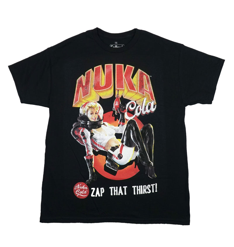 Fallout Mens T-Shirt - Nuka Cola Zap That Thirst! Nuka Girl Image