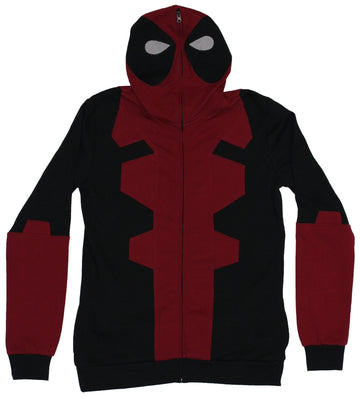 Deadpool (Marvel Comics) Mens Hoodie - Simple Style Zip Up Costume Image