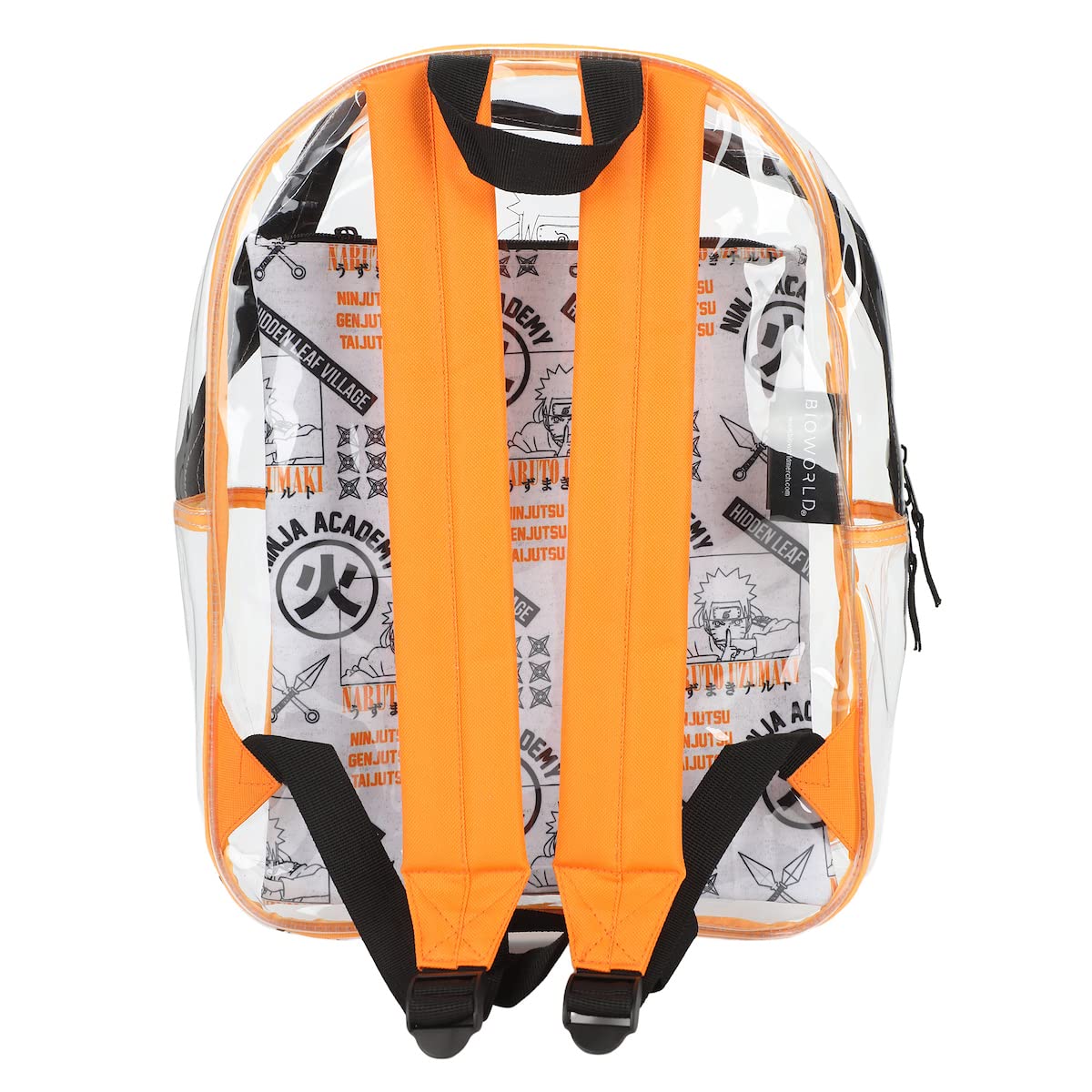 Naruto Shippuden 17" Clear Plastic Backpack with Removable Laptop Pocket