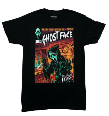 Scream Mens T-Shirt - Ghost Face Comic Cover I See Your Fear