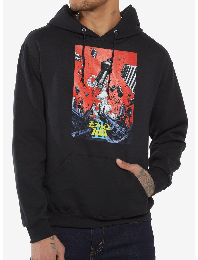 Black Mob Psycho 100 Anime Double-Sided Hoodie