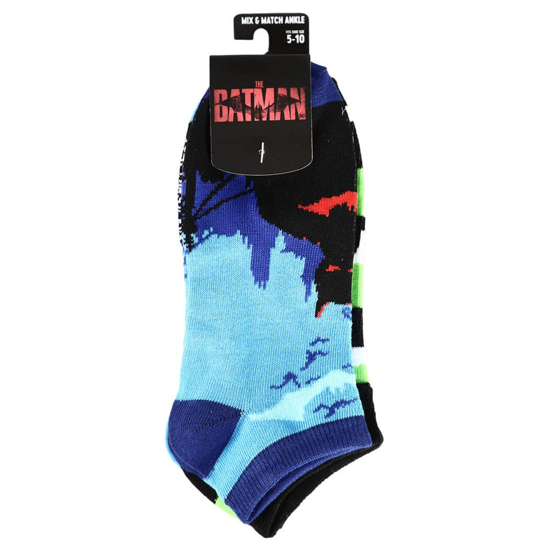 Bioworld The Batman Movie 5-Pack Ankle Socks set for men