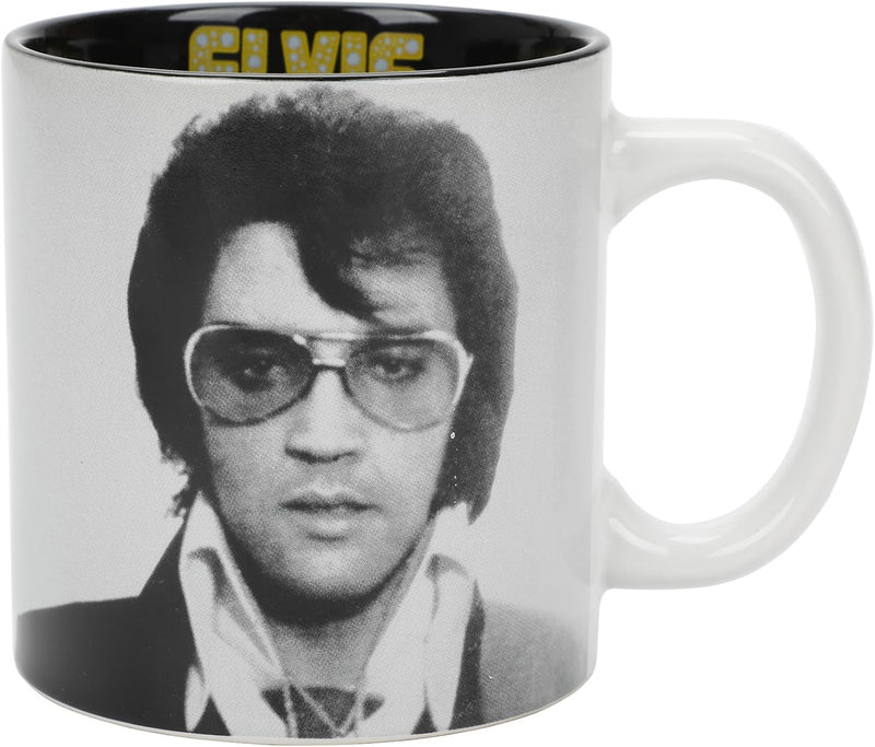 Bioworld Elvis Profile Art 16 Oz. Ceramic Mug